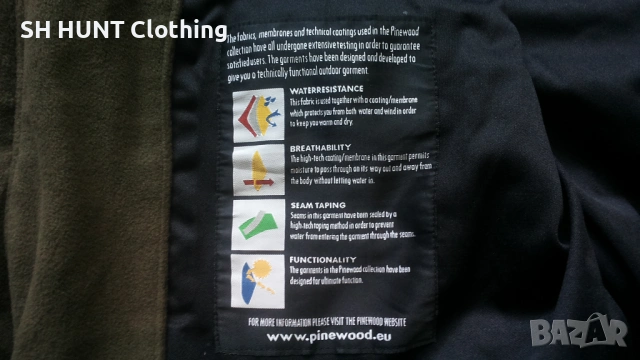 PINEWOOD HUNTING WINDPROOF MEMBRAN POLAR Jacket размер 3XL яке с мембрана вятърно устойчиво - 2430, снимка 16 - Екипировка - 54160363