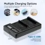 Комплект 2 батерии NP-F970 8800mAh + двойно USB зарядно за Sony Handycam, LED осветление и монитори, снимка 5