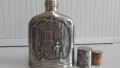 Джобна манерка и 2 чаши за ракия от калай   Antik*Vintage #149, снимка 2