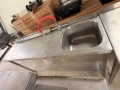 работна маса от неръждаема стомана с вградена мивка, снимка 1