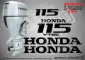 HONDA след 2008 извънбордови двигател стикери 115 135 150 hp, снимка 2