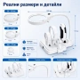 Увеличителна ръчна и настолна лупа с LED осветление сменяеми лещи регулируемо рамо за четене гоблени, снимка 5