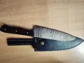 Ножка и нож от дамаска стомана ръчна изработка , снимка 7