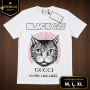 Gucci Black Cat бяла мъжка тениска – M, L, XL, снимка 1