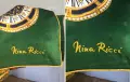 Nina Ricci Голям Дамски Шал от 100% Коприна Оригинален Нина Ричи Зелен Цветя Парфюми, снимка 3