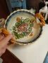 Ceramica maiolica Антикварна фруктиера , снимка 2