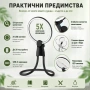 Голяма увеличителна лупа за врат с LED осветление за бродиране шиене гоблени четене настолна, снимка 7