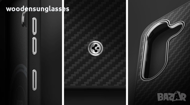 Кевларен карбон калъф кейс Spigen Enzo Aramid MagSafe Black Silver Case за Samsung Galaxy S25+, снимка 10 - Калъфи, кейсове - 55184803