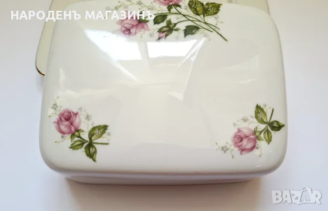 SELTMANN WEIDEN – Немски порцелан Съд за масло и сирена кутия порцеланова чиния цветя рози , снимка 9 - Други ценни предмети - 55530903