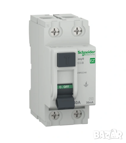 Дефектнотокова защита (ДТЗ) SCHNEIDER ELECTRIC EASY9 - EZ9R32240 - ДТЗ, 2P, 40A, 25А, 30 mA, тип АС