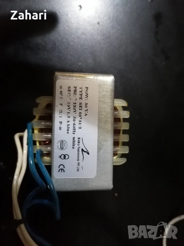 Трансформатор 19v, 1,5A, 30VA