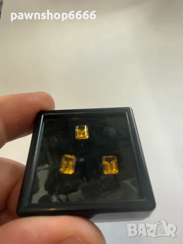 Лот 3 естествени Хелиодора (Жълт Берил) – 2.75 ct – Emerald Cut – Проверени гемологично, снимка 9 - Други - 55394877