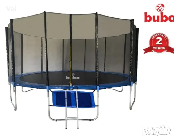 Buba детски батут с мрежа 16″ 488 см