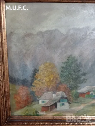 Картина масло 19век.Прекрасна, снимка 3 - Антикварни и старинни предмети - 55483892