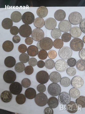 лот от 100 броя монети СССР рубли и копейки, снимка 2 - Нумизматика и бонистика - 54168178