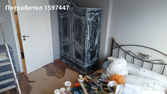 Масивен ретро реновиран гардероб., снимка 2 - Антикварни и старинни предмети - 54304443