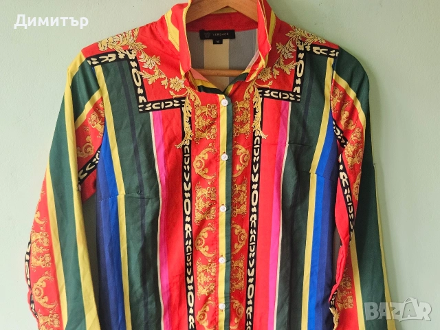 Риза на Versace made in Italy Версаче М , снимка 5 - Ризи - 54734386