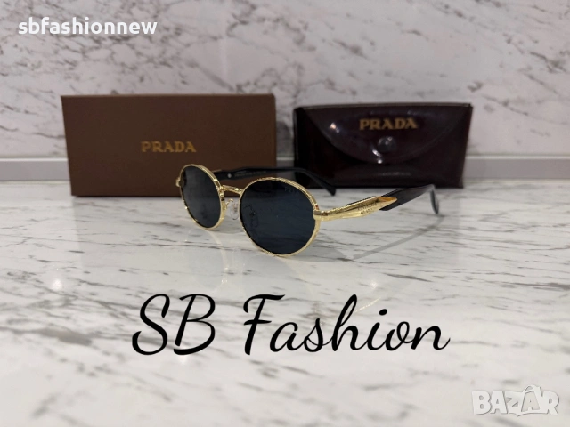 Prada овални,метална рамка с лого, снимка 12 - Слънчеви и диоптрични очила - 54336303