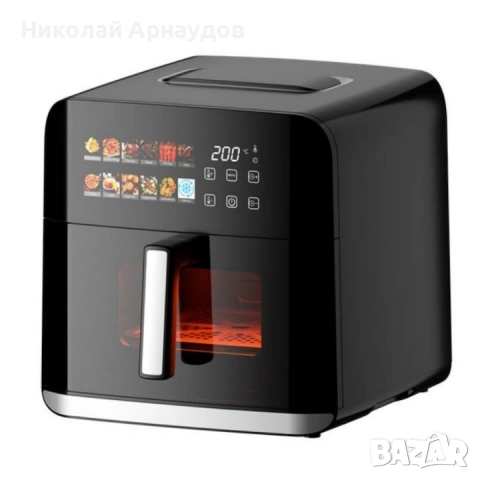 Фритюрник с горещ въздух Oliver Voltz OV51980CF, 1800W, 8 литра Горен и Долен нагревател 