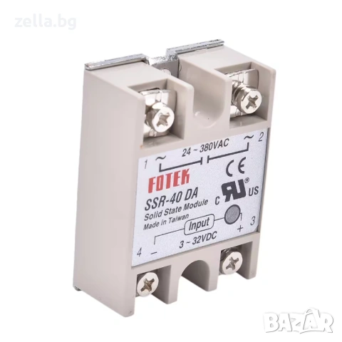 Полупроводниково реле (SSR) SSR-40DA 40A 24-380VAC за PLC микроконтролери управление на мотори 10448, снимка 8 - Друга електроника - 54703193