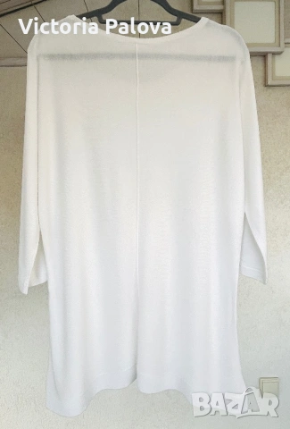 Стилна блуза-пуловер паднало рамо, снимка 9 - Блузи с дълъг ръкав и пуловери - 54259509