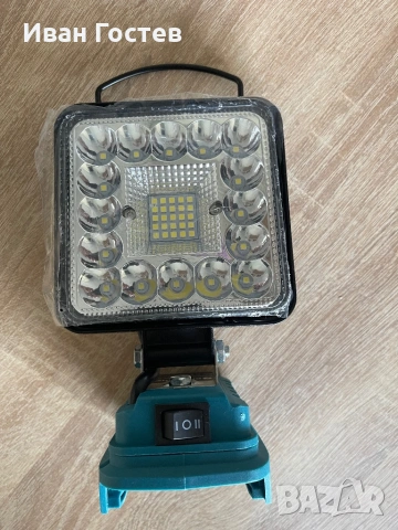 ЧИСТО НОВ LED прожектор / работна лампа за батерии Makita 14.4V-18V (с USB), снимка 2 - Други инструменти - 54821724