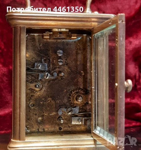 Старинен Френски катерене часовник 19 в. , снимка 6 - Антикварни и старинни предмети - 54757838