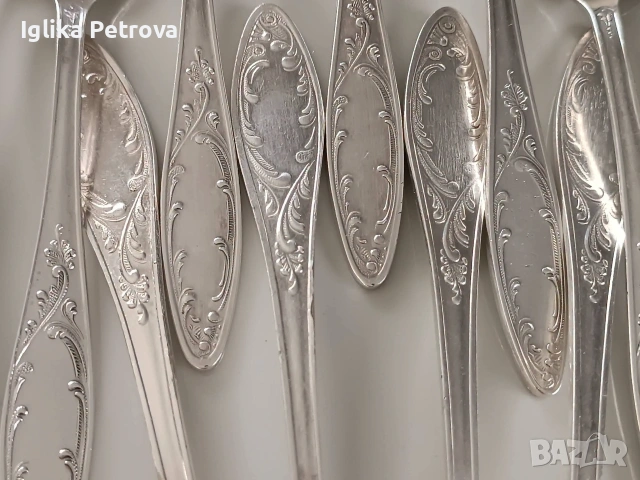 Руски, посребрени прибори МНЦ, снимка 9 - Антикварни и старинни предмети - 55010545
