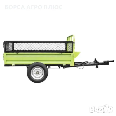 GARDENIA Самосвално ремарке за мотофреза 600 кг 150x80x30 см 5x12 Ново
