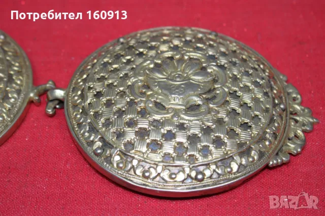 Автентични старинни сребърни пафти с позлата., снимка 4 - Антикварни и старинни предмети - 55422910