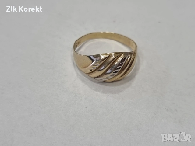 Дамски златен пръстен , снимка 7 - Пръстени - 54541549