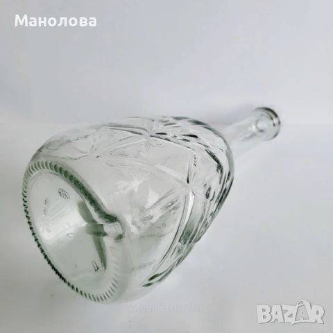 Винтидж гарафа от пресовано стъкло (pressed glass)., снимка 4 - Други ценни предмети - 54461785