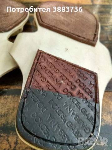 Дамски чехли Dolce & Gabbana,ест.кожа, снимка 8 - Чехли - 54863600
