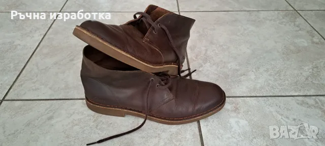 clarks мъжки боти номер 45 обувки кубински боти естествена кожа цвят кафяв, снимка 13 - Мъжки боти - 55509610