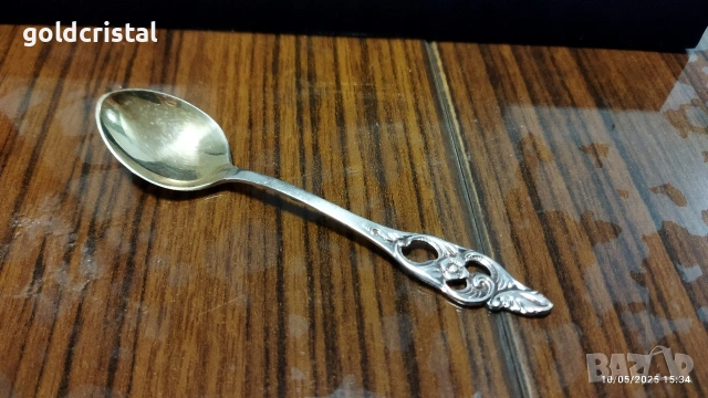 стари посребрени позлатени лъжички , снимка 5 - Антикварни и старинни предмети - 43689710