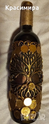 Арт бутилка "Дървото на живота ", снимка 4 - Декорация за дома - 54225540