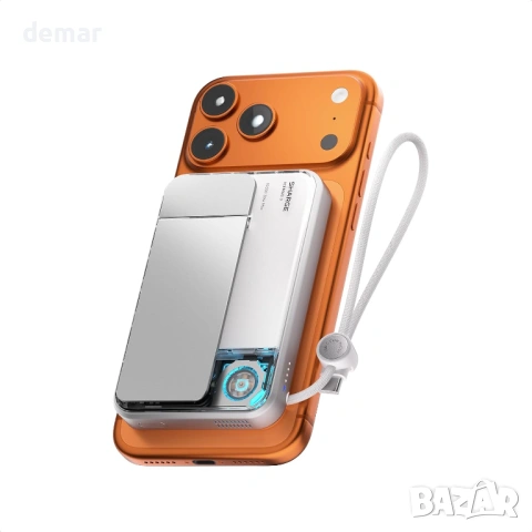 Външна батерия SHARGE ICEMAG 3 Magsafe, 10000mAh, Qi2.2 25W, сребриста