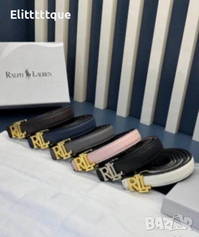 колани от естествена кожа в кутия Ralph Lauren 2см, снимка 2 - Колани - 54881560