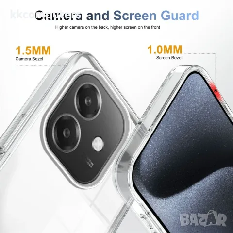 За OPPO A40 4G Прозрачен Удароустойчив TPU + PC Калъф със Скрийн Протектор – 2 цвята, снимка 3 - Калъфи, кейсове - 55403615