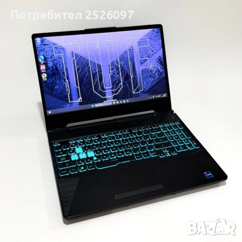 ASUS TUF F15/144Hz/i7-11800H 24MB/16GB/RTX 3050/RGB/512GB, снимка 2 - Лаптопи за игри - 54868209