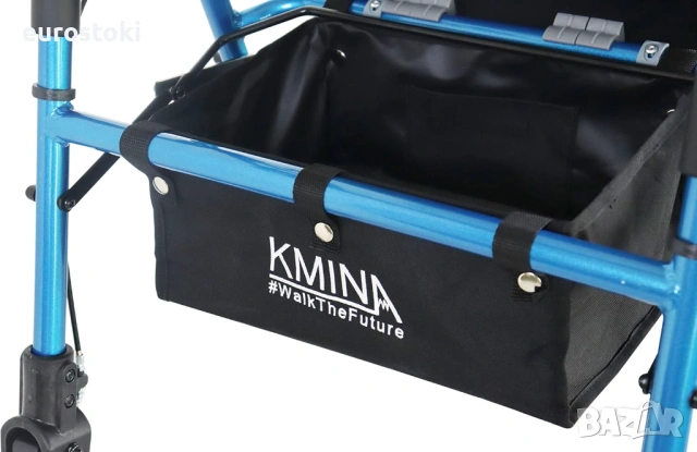 KMINA 2 в 1  P10047 Ролаторна инвалидна количка проходилка за гладък терен, до 136 кг., снимка 5 - Инвалидни колички - 54640123