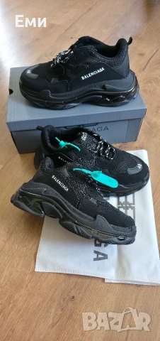 Balenciaga Triple S Black унисекс от 36 до 44 номер , снимка 4 - Маратонки - 55253155