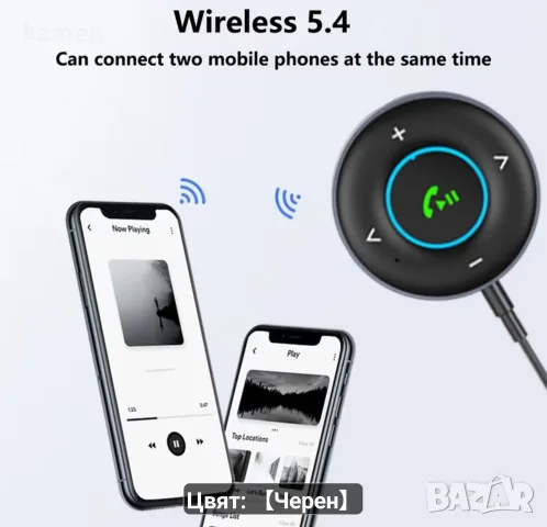 Bluetooth 5.0 AUX Адаптер / Аудио Приемник и Предавател за Кола и Дом , снимка 6 - Аксесоари и консумативи - 55338834