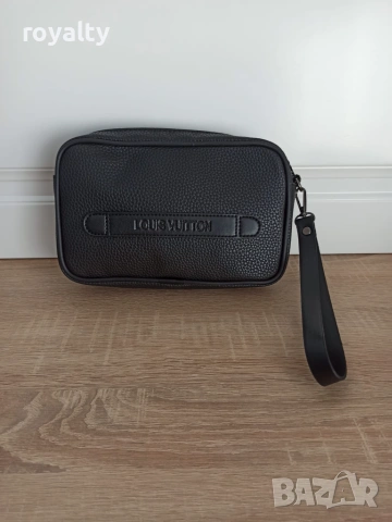 Нова Мъжка Кожена Черна Чанта Различни Марки Louis Vuitton CK Hugo Boss Prad🅰️, снимка 6 - Чанти - 55171903
