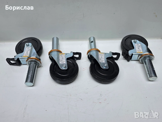 Въртящи се колела със спирачка, за скеле, снимка 6 - Други инструменти - 55138572