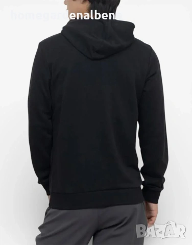 Мъжки суичър ADIDAS Hoodie Big Logo черен качулка анцуг спортен екип S M L, снимка 2 - Спортни дрехи, екипи - 54486882