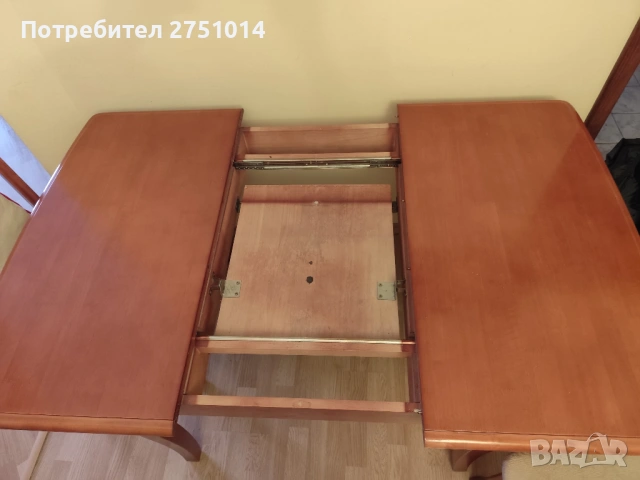 Трапезна разтегателна маса със столове, снимка 4 - Маси - 54605111