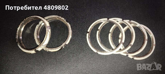 Гривни от Индия 6 бр.Диаметър 6 см. НОВИ, снимка 3 - Гривни - 55529739