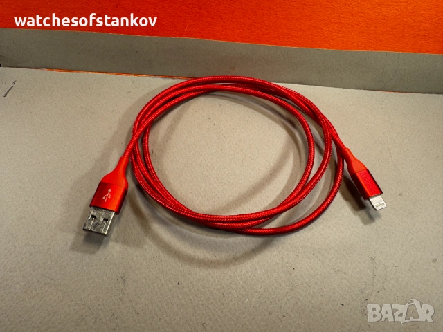 Сплетен кабел за пренос на данни и зареждане USB-A 2.0 / Lightning за iPhone / iPad / iPod / AirPods, снимка 6 - USB кабели - 54937450
