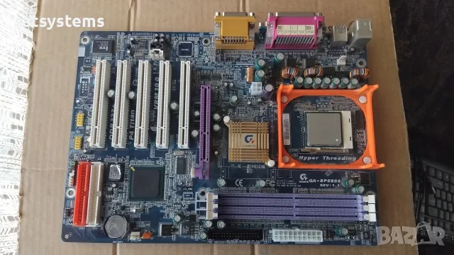 Дънна платка Gigabyte GA-8PE800 REV1.1 Socket 478 CPU+FAN+RAM, снимка 4 - Дънни платки - 55481076
